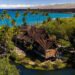 In 1994, 280 craftsmen constructed a Balinese property from Indonesian ironwood and teak; dismantled and shipped to Hawaii, it was rebuilt with greater than 1 million shingles and is now asking $32.5 million