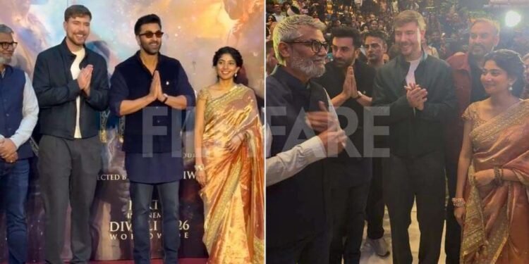 Ranbir Kapoor, Sai Pallavi And MrBeast Pose With Group Ramayana